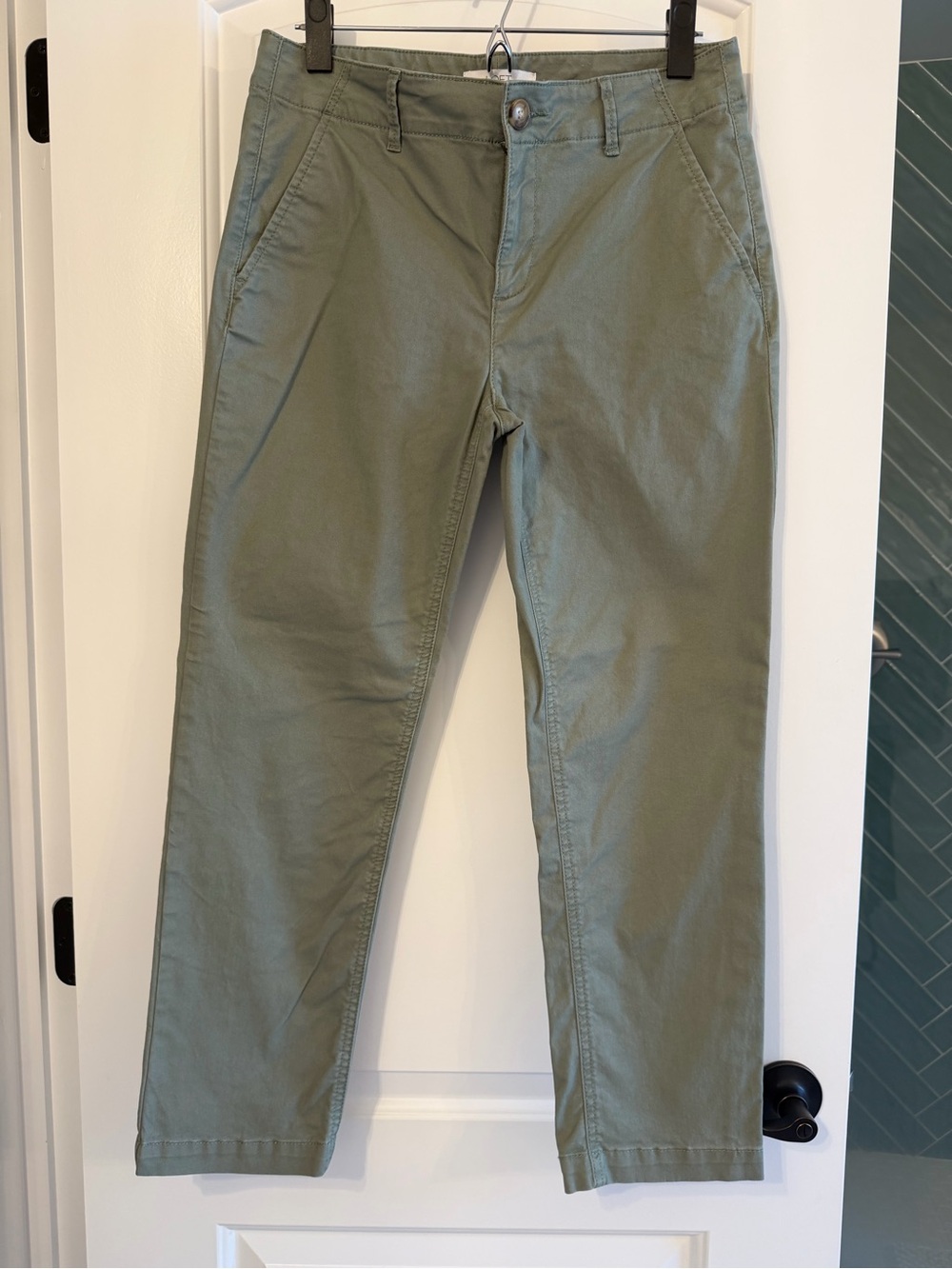 Loft olive green slim pant - size 2